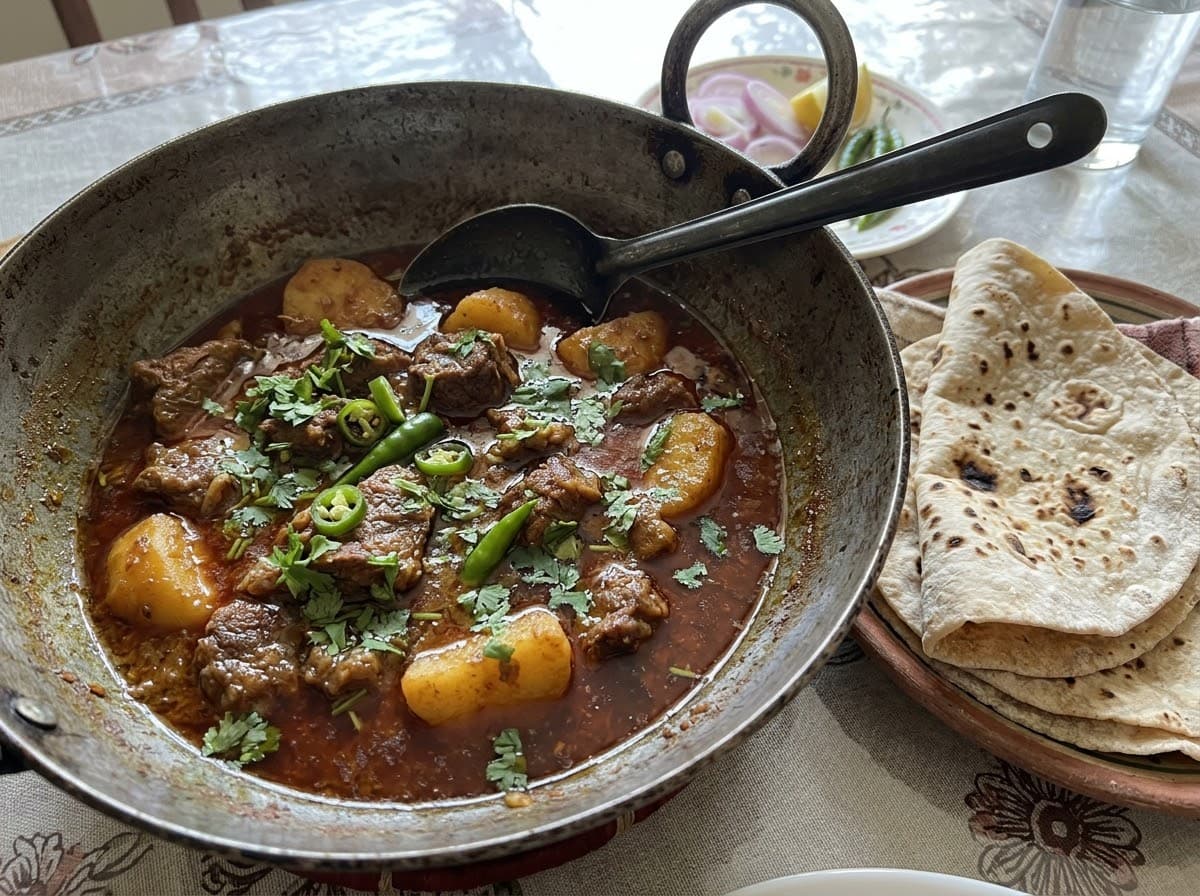 Aloo Gosht (Beef and Potato Curry) recipe