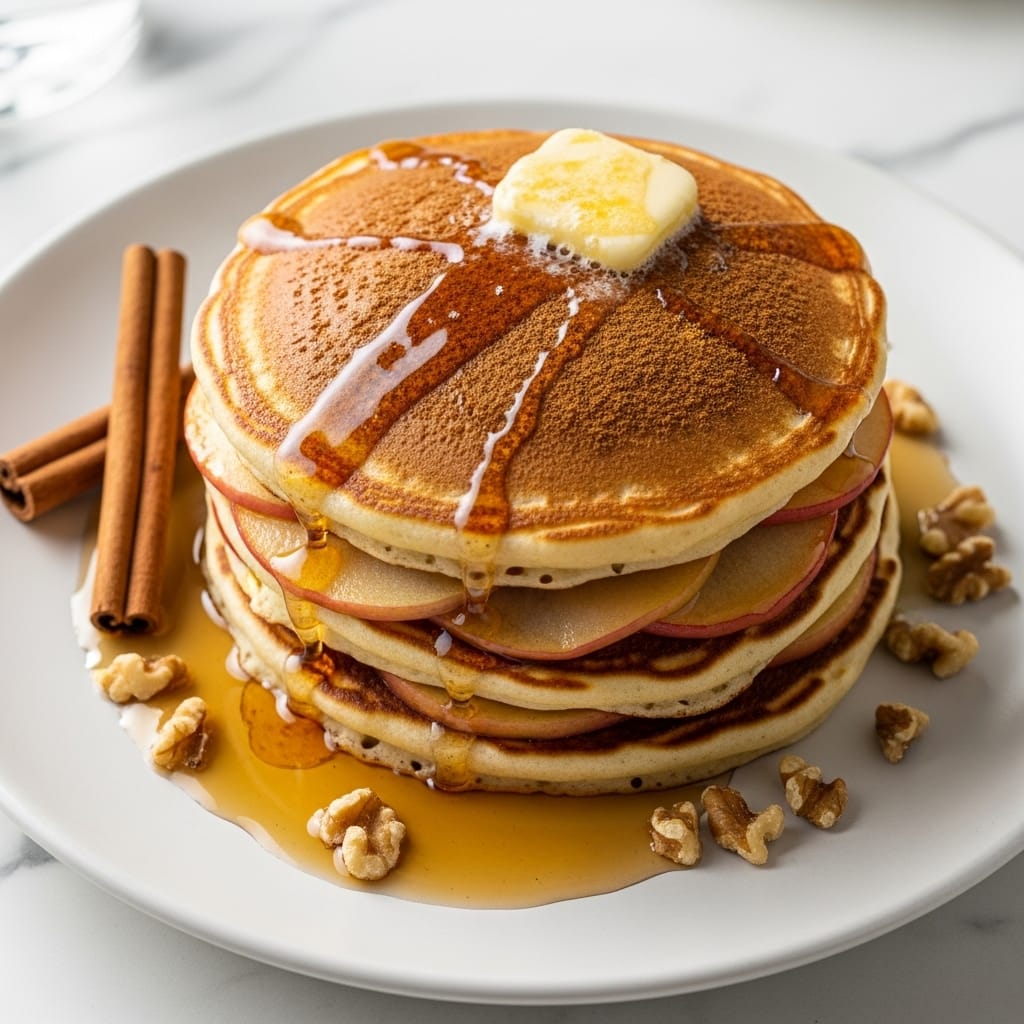 Apple Cinnamon Pancakes recipe presentation