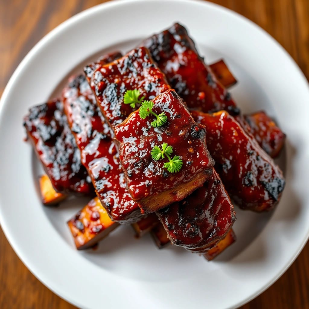 BBQ Ribs recipe presentation