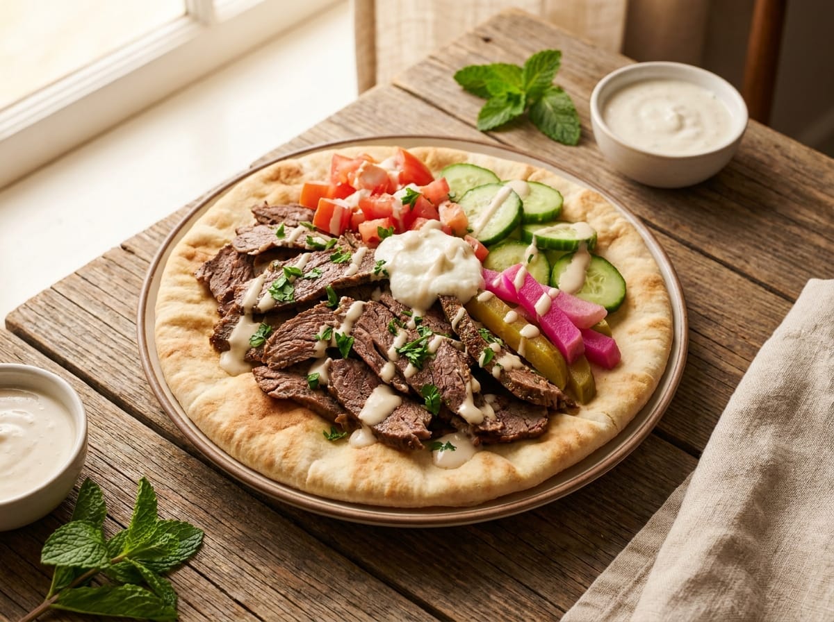 Beef Shawarma Recipe – Juicy Homemade Middle Eastern Shawarma recipe presentation