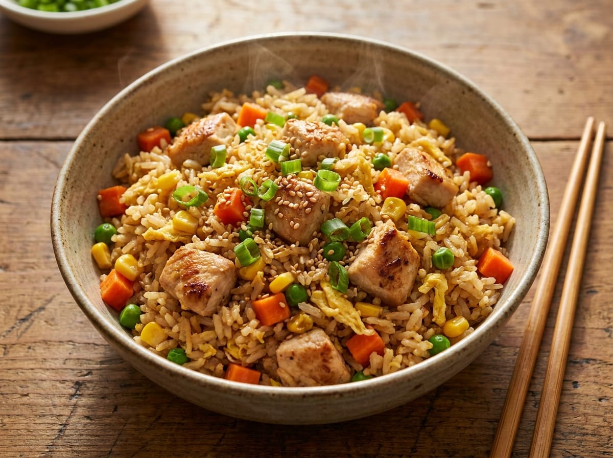Chicken Fried Rice recipe presentation