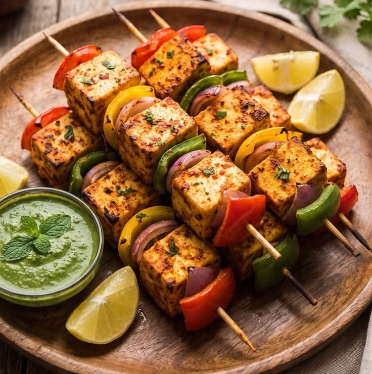 Easy Paneer Tikka Skewers | Flavorful Vegetarian BBQ recipe