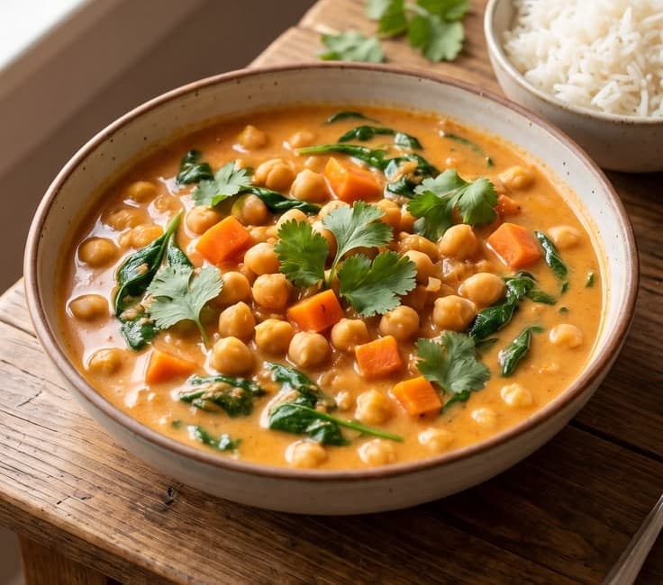 Hearty Chickpea Vegetable Curry | Healthy One-Pot Meal recipe