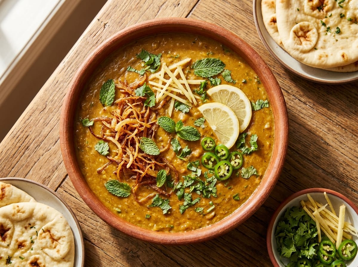 Hearty Haleem recipe presentation
