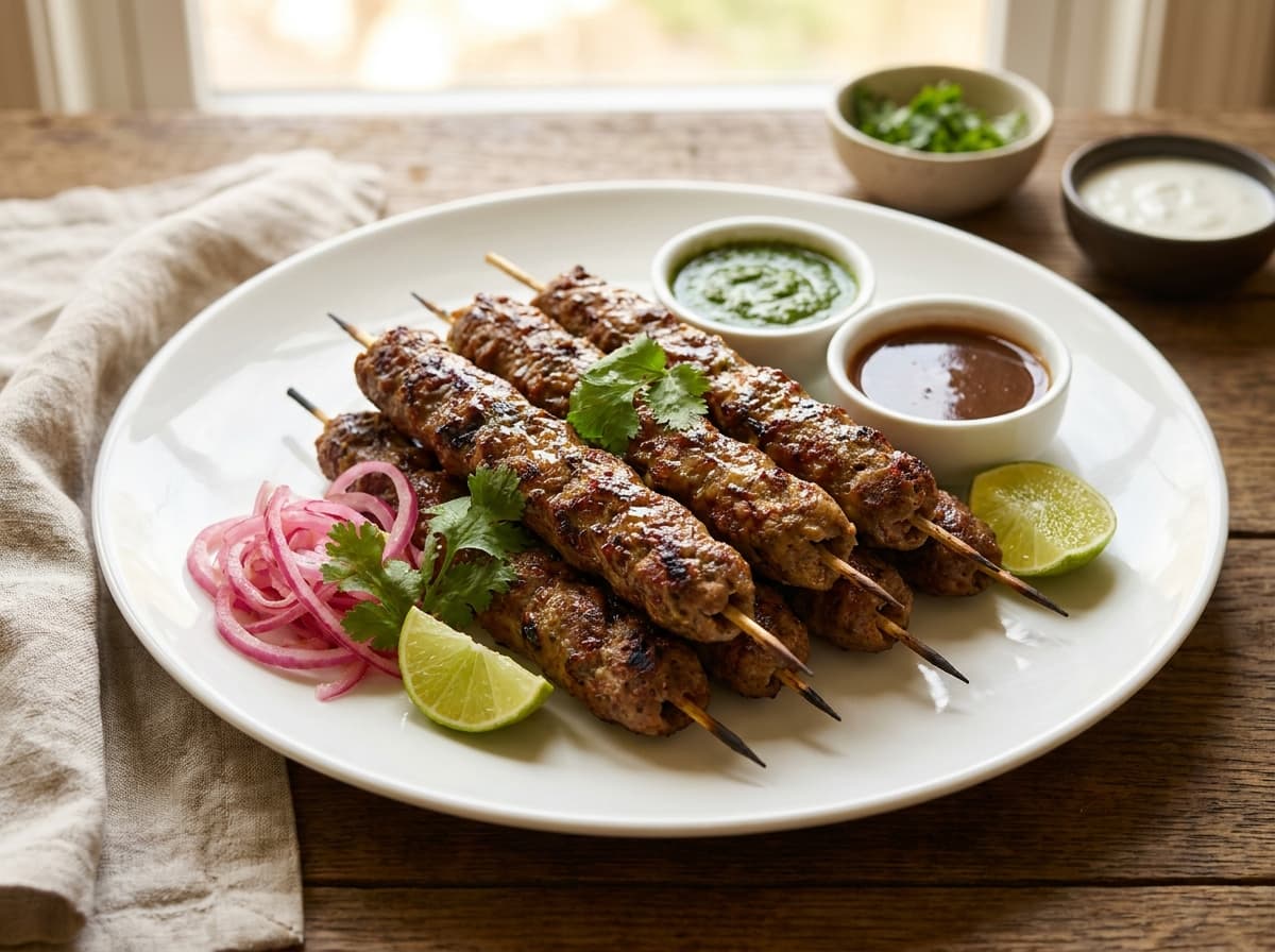 Juicy Seekh Kabab Platter Recipe recipe