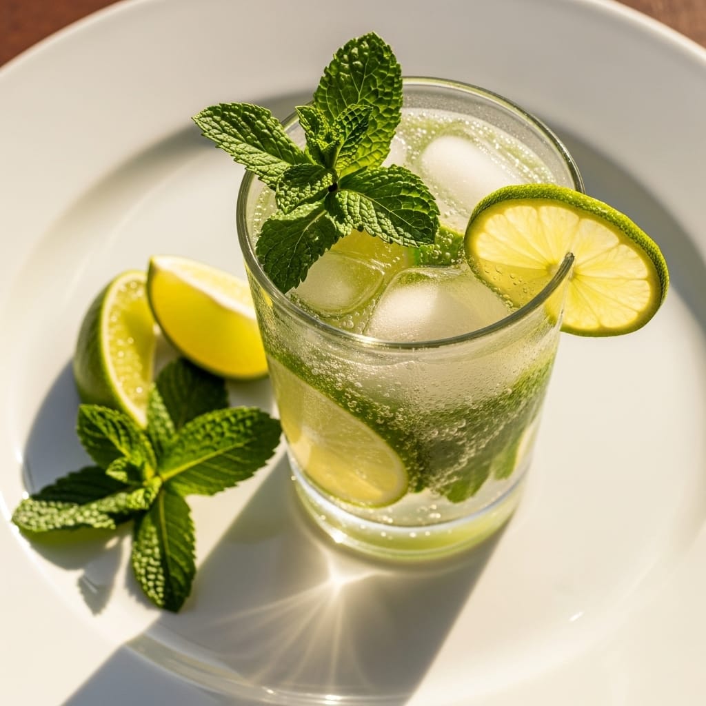 Mocktail Mojito recipe presentation