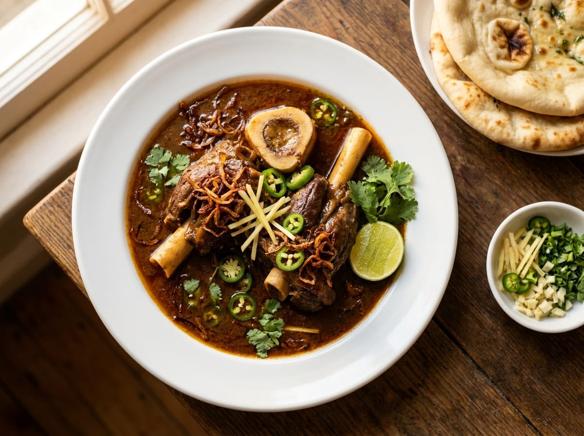 Nihari recipe presentation