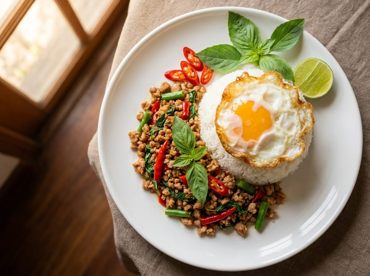 Pad Kra Pao recipe presentation