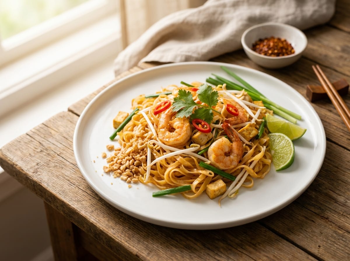 Pad Thai recipe presentation
