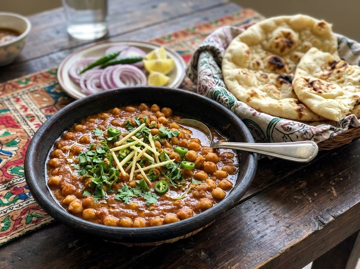 Pakistani Chana Masala recipe presentation