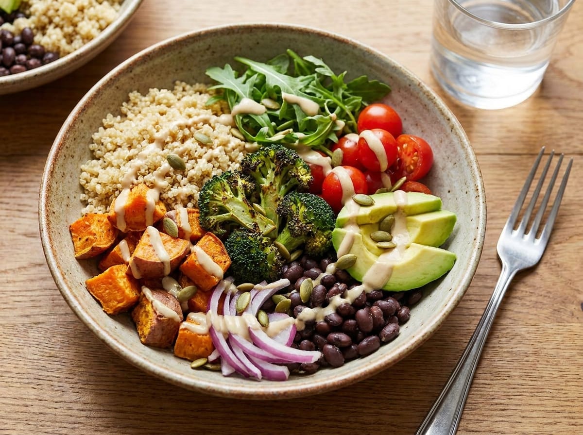 Quinoa Veggie Bowl recipe presentation