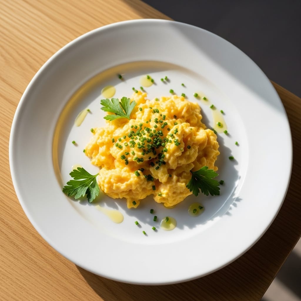 Scrambled Eggs recipe presentation