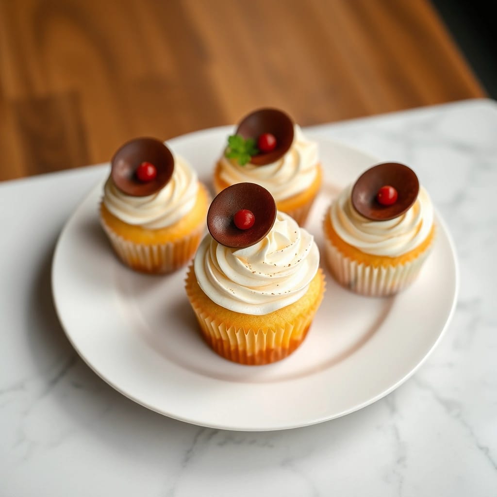 Vanilla Cupcakes recipe presentation