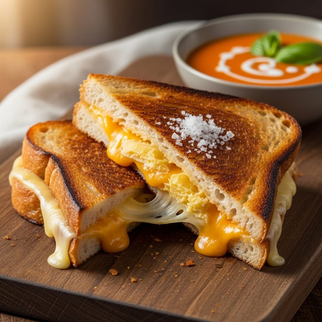 Vegan Grilled Cheese Sandwich recipe presentation