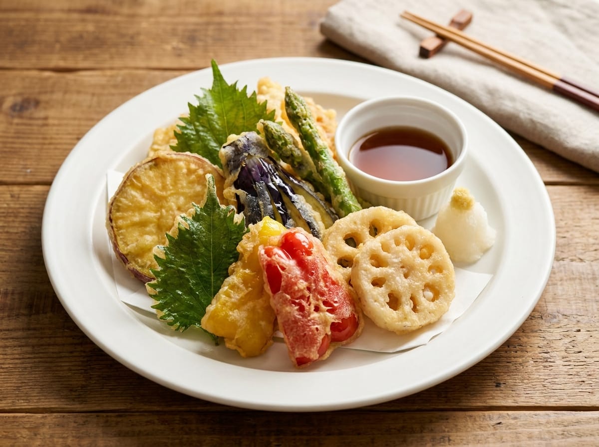 Vegetable Tempura recipe presentation