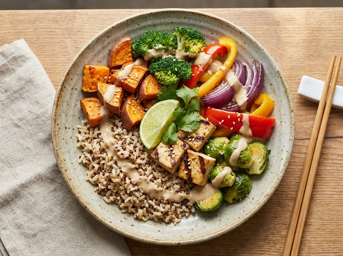 Veggie Rice Plate recipe presentation